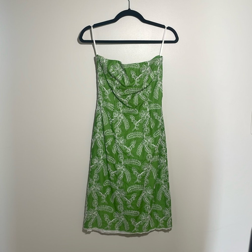 RARE Green Embroidered Milly Dress